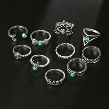 Affordable Vintage Stackable Ring Set for Women