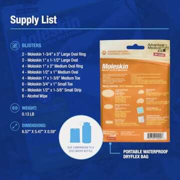 Moleskin Pre-Cut and Shaped Kit for Outdoor Adventures