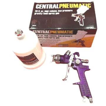 Central Pneumatic 47016 High Volume Low Pressure Gravity Feed Spray Gun, 20 oz