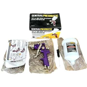 Central Pneumatic 47016 High Volume Low Pressure Gravity Feed Spray Gun, 20 oz