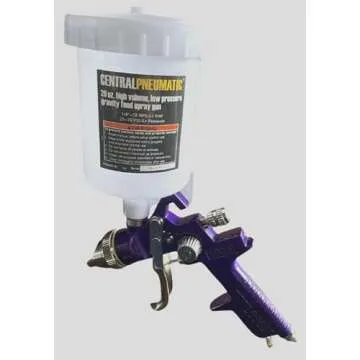 Central Pneumatic 47016 High Volume Low Pressure Gravity Feed Spray Gun, 20 oz