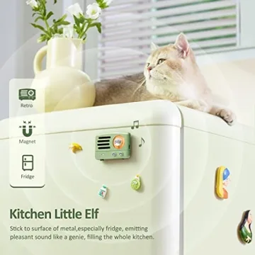 Muzen OTR Magnetic Sticker Speaker Portable Bluetooth Speaker,Apply for Metal Surface, Wireless Bluetooth 5.3 and Type-C Charge, Mini Size with Big Loud, Retro Style Home Accessory