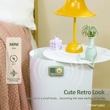 Muzen OTR Magnetic Sticker Speaker Portable Bluetooth Speaker,Apply for Metal Surface, Wireless Bluetooth 5.3 and Type-C Charge, Mini Size with Big Loud, Retro Style Home Accessory