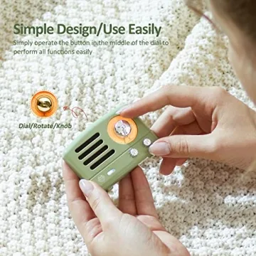 Muzen OTR Magnetic Sticker Speaker Portable Bluetooth Speaker,Apply for Metal Surface, Wireless Bluetooth 5.3 and Type-C Charge, Mini Size with Big Loud, Retro Style Home Accessory