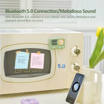 Muzen OTR Magnetic Sticker Speaker Portable Bluetooth Speaker,Apply for Metal Surface, Wireless Bluetooth 5.3 and Type-C Charge, Mini Size with Big Loud, Retro Style Home Accessory