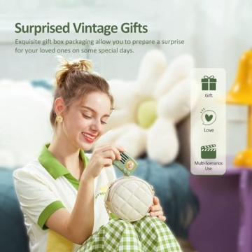 Muzen OTR Magnetic Sticker Speaker Portable Bluetooth Speaker,Apply for Metal Surface, Wireless Bluetooth 5.3 and Type-C Charge, Mini Size with Big Loud, Retro Style Home Accessory