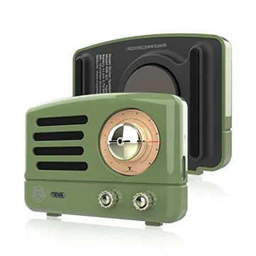 Muzen OTR Magnetic Sticker Speaker Portable Bluetooth Speaker,Apply for Metal Surface, Wireless Bluetooth 5.3 and Type-C Charge, Mini Size with Big Loud, Retro Style Home Accessory