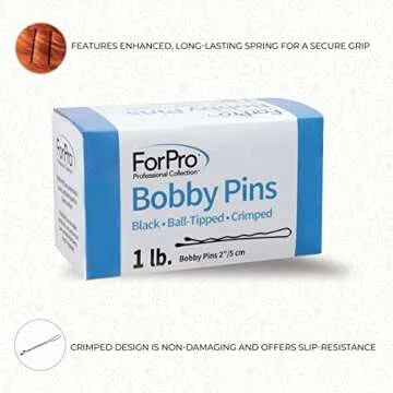 ForPro Bobby Pins Bulk Pack, Professional Quality 400-Count