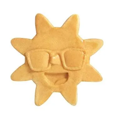 Rise & Shine Mini Sun Waffle Maker - Personal-Sized 4" Sunshine Smile Individual Waffles for Kids, Adults- Cute Non-Stick Electric Waffler Iron- Back to School Morning Breakfast or Fun Holiday Gift