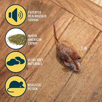 OurPets Play-N-Squeak Mouse Hunter Cat Toys - Interactive Fun for Indoor Cats