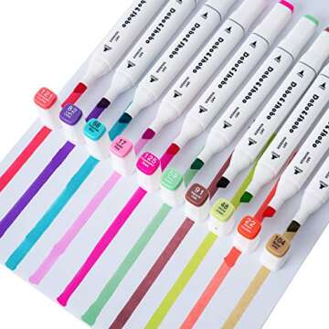 Dabo&Shobo 80 Colors Alcohol Markers - Dual Tip Coloring Markers