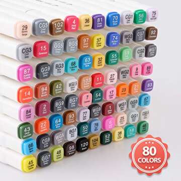 Dabo&Shobo 80 Colors Alcohol Markers for All Art Needs
