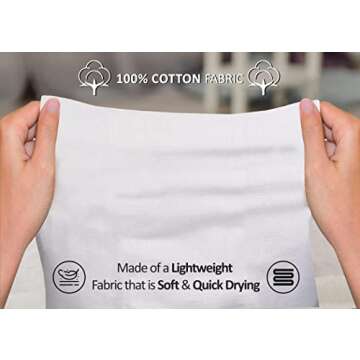 RUVANTI 10 Pack Birdseye Flat-Fold Cloth Diapers for Babies, 100% Cotton Extra Large Reusable Diaper...