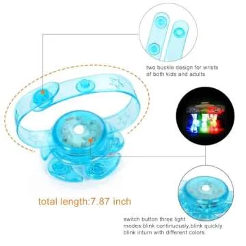 WELLVO Light Up Fidget Spinner Bracelets for Kids
