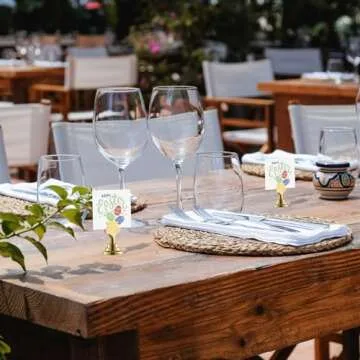 Urban Deco 16 Pieces Table Card Holder Place Card Holders 1.7 inches Gold Steel Card Holders for Photos, Food Signs, Memo Notes, Weddings, Restaurants, Birthdays. (Gold)