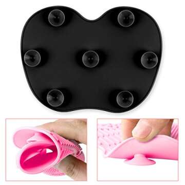 Ranphykx Silicon Makeup Brush Cleaning Mat - Eco-Friendly, Portable Scrubber with Suction Cup