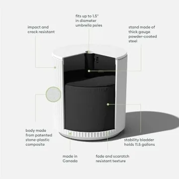 Stylish Veradek Umbrella Side Table for Outdoor Use