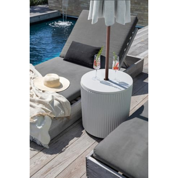 Stylish Veradek Umbrella Side Table for Outdoor Use