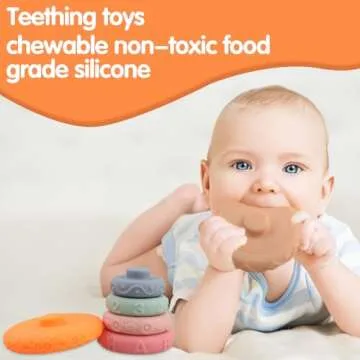 Miawow 6 Pcs Stacking Rings - Soft Educational Baby Toy