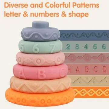 Miawow 6 Pcs Stacking Rings - Soft Educational Baby Toy