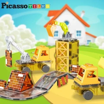 PicassoTiles 5-in-1 Magnet Tile Construction Set for Kids