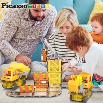 PicassoTiles 5-in-1 Magnet Tile Construction Set for Kids