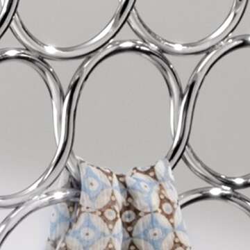 iDesign Axis Metal Loop Scarf Hanger for Closet Organization