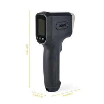 Ooni Digital Infrared Thermometer - Instand Read Digital Thermometer with LCD Display, IR Thermometer for Indoor and Outdoor Cooking, Barbecue Thermometer, Laser Thermometer