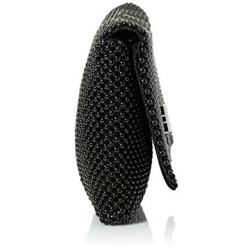 Jessica McClintock womens Trina Mesh Clutch evening handbags, Black, One Size US