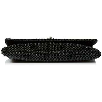 Jessica McClintock womens Trina Mesh Clutch evening handbags, Black, One Size US