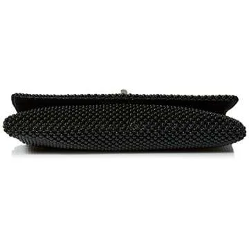 Jessica McClintock womens Trina Mesh Clutch evening handbags, Black, One Size US