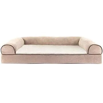 Furhaven Orthopedic Dog Bed for Large Dogs w/ Removable Bolsters & Washable Cover, For Dogs Up to 95...