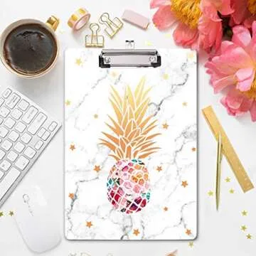WAVEYU Cute Pineapple Clipboard for School and Office Use