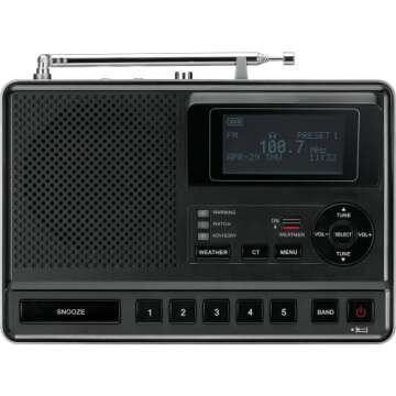 Sangean CL-100 NOAA, S.A.M.E and Public Alert Certified Weather Alert Table-Top Radio with AM/FM-RBD...