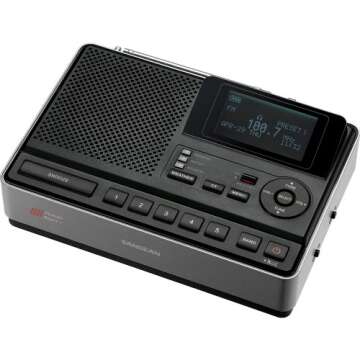 Sangean CL-100 NOAA, S.A.M.E and Public Alert Certified Weather Alert Table-Top Radio with AM/FM-RBDS, and EEPROM Back Up for Preset Stations
