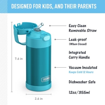 THERMOS FUNTAINER 12 oz Kids Water Bottle with Straw