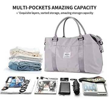 Women's Travel Duffel Bag - Gym Sports Weekender Overnight