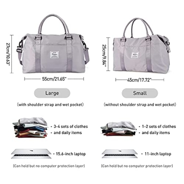 Women's Travel Duffel Bag - Gym Sports Weekender Overnight