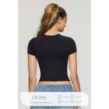 OEAK Women's Seamless T-Shirts for Comfort and Style