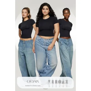OEAK Women's Seamless T-Shirts for Comfort and Style
