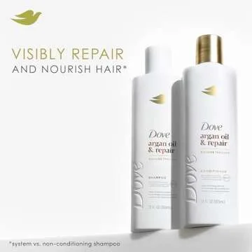 Dove Conditioner Argan Oil & Repair for Fine Hair with Bio-Protein Care Technology and Argan Oil Blend 12 Fl Oz
