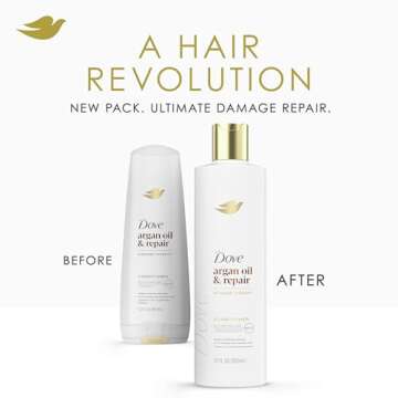Dove Conditioner Argan Oil & Repair for Fine Hair with Bio-Protein Care Technology and Argan Oil Blend 12 Fl Oz