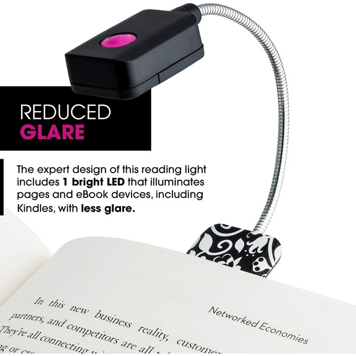 WITHit French Bull Clip On LED Book Light - Black/White
