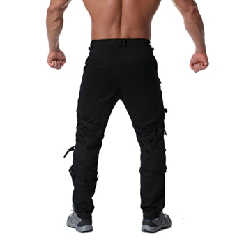 Idopy Gothic Punk Techwear Pants for Men and Boys