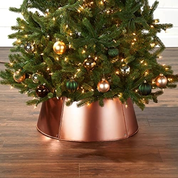 Copper Finish Tree Collar with Round Design for Christmas Tree Base