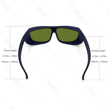 FreeMascot Professional OD 8+ 190nm-450nm/800nm-1100nm Wavelength Laser Safety Glasses for Typical 4...