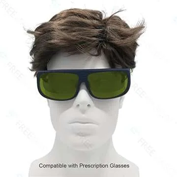 FreeMascot Professional OD 8+ 190nm-450nm/800nm-1100nm Wavelength Laser Safety Glasses for Typical 405nm, 445nm, 808nm, 980nm, 1064nm 1070nm, 1080nm Laser Light (Frame Style 5)