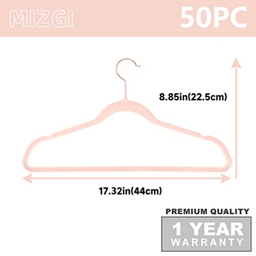 MIZGI Velvet Hangers Heavy Duty Non-Slip Space Saving