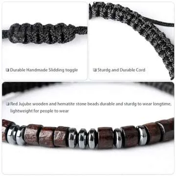 VOHIVI Son Bracelet Inspirational Gifts for Son,Valentines Day Gifts Jewelry for Son,Morse Code Bracelets with Warm Message Card,Adjustable Handmade Mens Beaded Bracelets