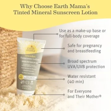 Earth Mama SPF 40 Tinted Mineral Sunscreen Lotion